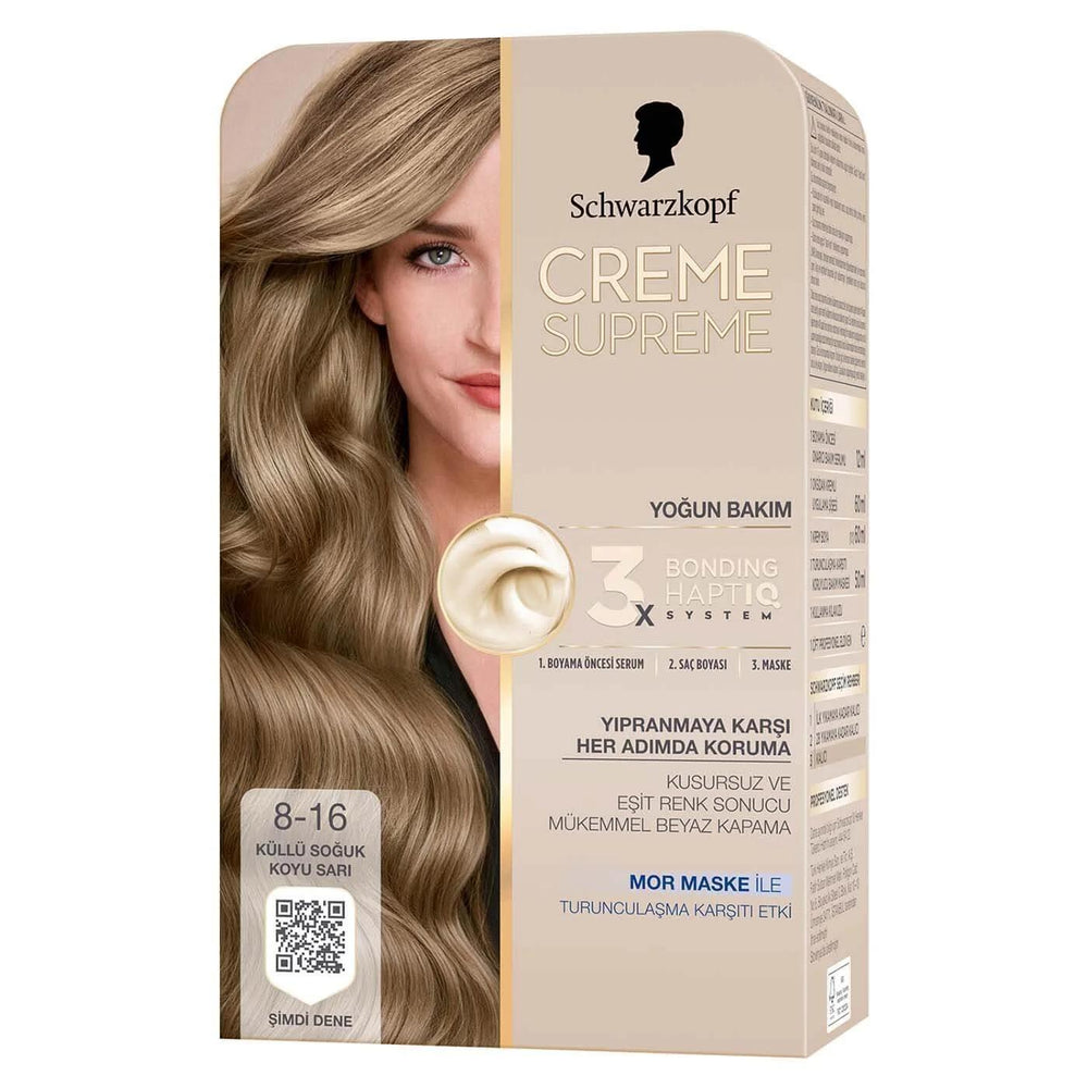 Creme Supreme Hair Color 816 Ash Cool Dark Blonde 1 Count