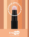 Flormar Concealer - Eye Puff Concealer with Sponge Applicator, Light Beige, Cold Undertone - view 4