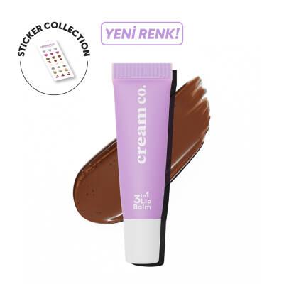 Cream Co. 3 in 1 Lip Balm - Mocha Tinted, Hyaluronic Acid & Ceramide - Moisturizing, Repairing, Vegan Cream Co. 3 in 1 Lip Balm - Mocha Tinted, Hyaluronic & Ceramide 3 in 1 Lip Balm, Mocha tinted lip balm, Hyaluronic Acid lip care, Vegan lip products, Dermatologically tested lip balm, Lip moisturizer, Tinted lip balm, Ceramide lip care, Lip repair, Multi-functional lip care, Natural lip products, Organic lip balm, Skincare for lips