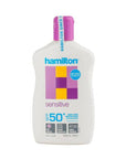 Hamilton Sensitive SPF50+ Sunscreen Lotion for Sensitive Skin - Fragrance-Free, Water-Resistant, Non-Greasy Sun - Sunscreen