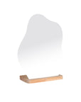 Evcazım Asymmetric Wooden Makeup Mirror - Unique Handmade Decorative Mirror for Home, 13.78 x 11.02 inches - view 3
