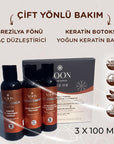 Yoon Keratin Hair Care Set - Sulfate-Free, Nourishing Treatment for Damaged Hair with Brazilian Blowout Straightening Effect Yoon Keratin Hair Care Set - Nourishing & Straightening Keratin hair care, Brazilian blowout hair straightening, Sulfate-free shampoo, Paraben-free hair products, Nourishing hair treatment, K-beauty hair care, Hair repair, Damaged hair care, Hair straightening treatment, Salon-quality hair care, Natural hair care products, Hair nourishment, Intensive hair care, Hair restoration