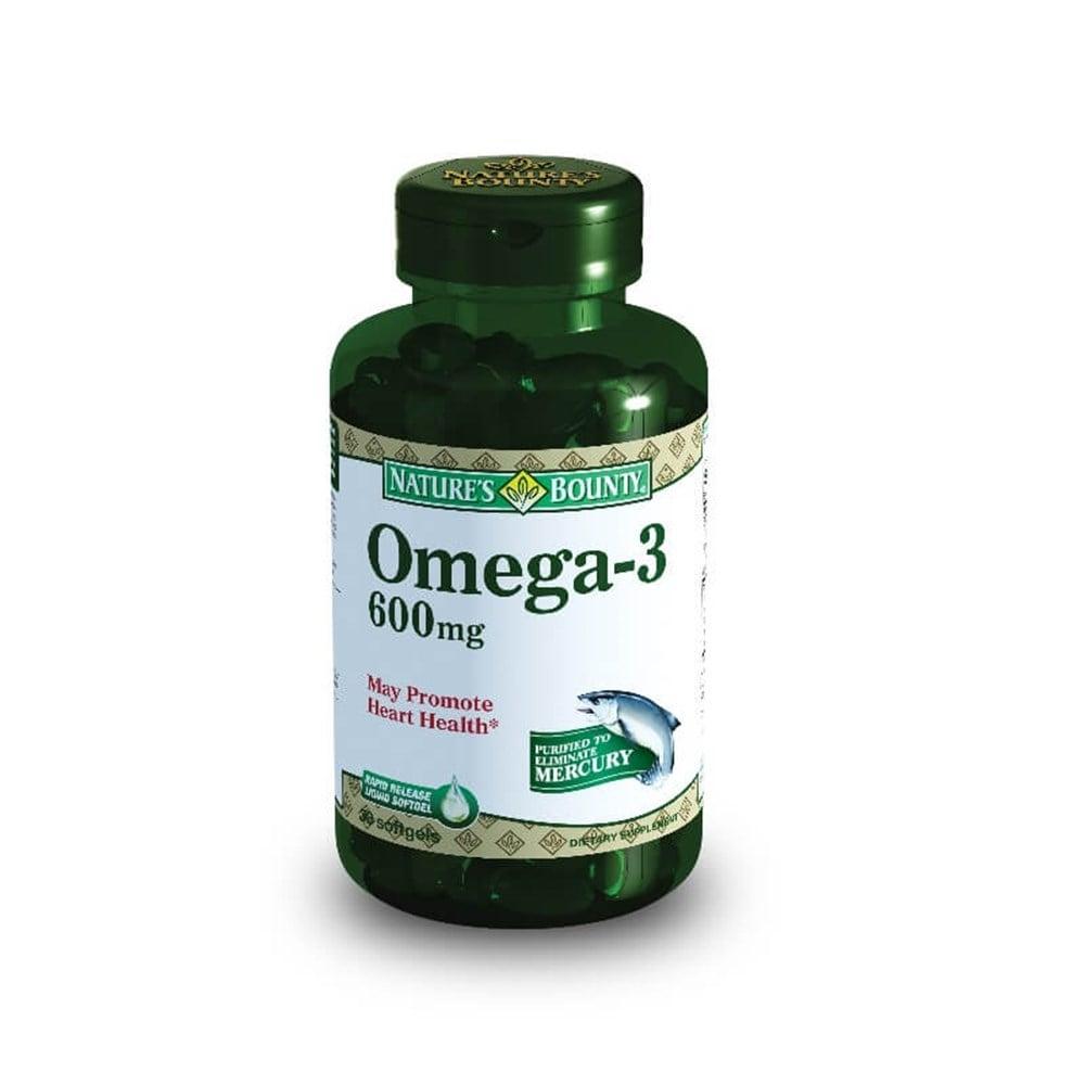 Nature's Bounty Omega-3 600 mg Softgel Capsules - Heart, Brain, and Overall Health Support - 30 Count Nature's Bounty Omega-3 600 mg - Heart & Brain Health Supplement Omega-3 supplement, EPA and DHA capsules, Heart health dietary supplement, Brain health support, Fish oil supplement, Dietary supplement, Softgel capsules, Cardiovascular health, Cognitive function support, Wellness supplement, Health and nutrition, Nature's Bounty