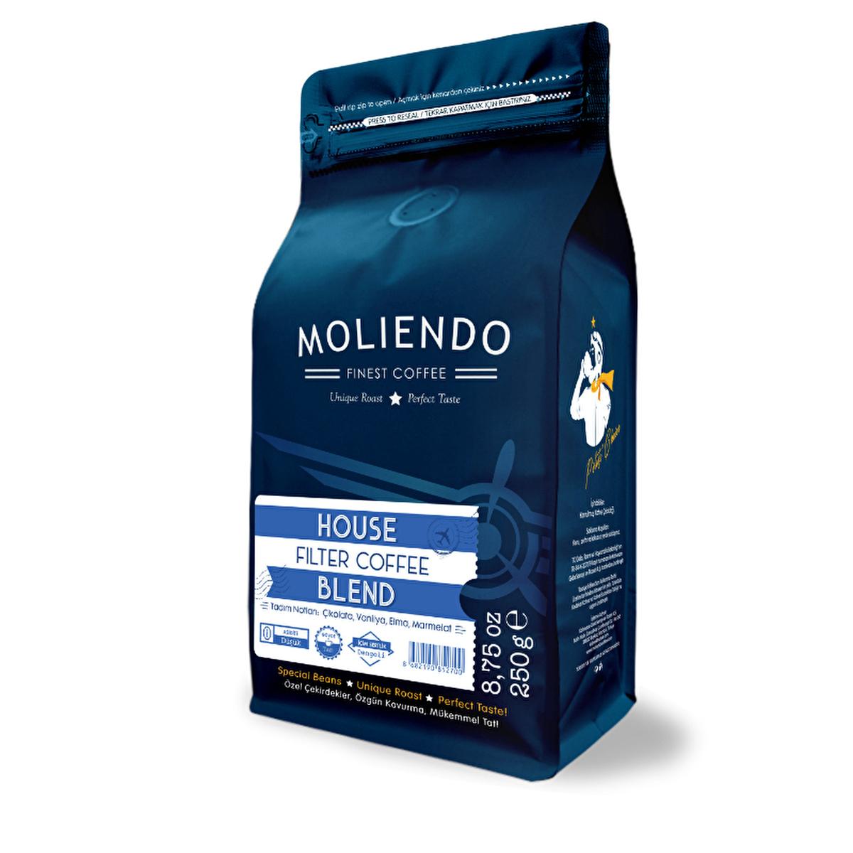 Moliendo Whole Bean Coffee House Blend - Rich Chocolate, Vanilla, Marmalade Flavors - 250g Moliendo Whole Bean Coffee - Rich & Smooth whole bean coffee, house blend coffee, international coffee blend, low acidity coffee, chocolate flavored coffee, vanilla flavored coffee, marmalade flavored coffee, coffee beans, gourmet coffee, specialty coffee, coffee for connoisseurs, coffee blends, rich flavor coffee, smooth coffee, coffee gifts, coffee for coffee lovers