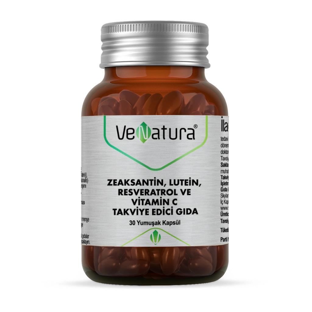 VeNatura Dietary Supplement for Eye Health Support - Lutein, Zeaxanthin, Resveratrol, Vitamin C - 30 Capsules VeNatura Eye Health Supplement - Lutein, Zeaxanthin, Resveratrol, Vitamin C dietary supplement, eye health support, antioxidant supplement, lutein, zeaxanthin, resveratrol, vitamin C, vision health, age-related macular degeneration, macula protection, antioxidant benefits, eye care, vision support, health supplements, wellness products