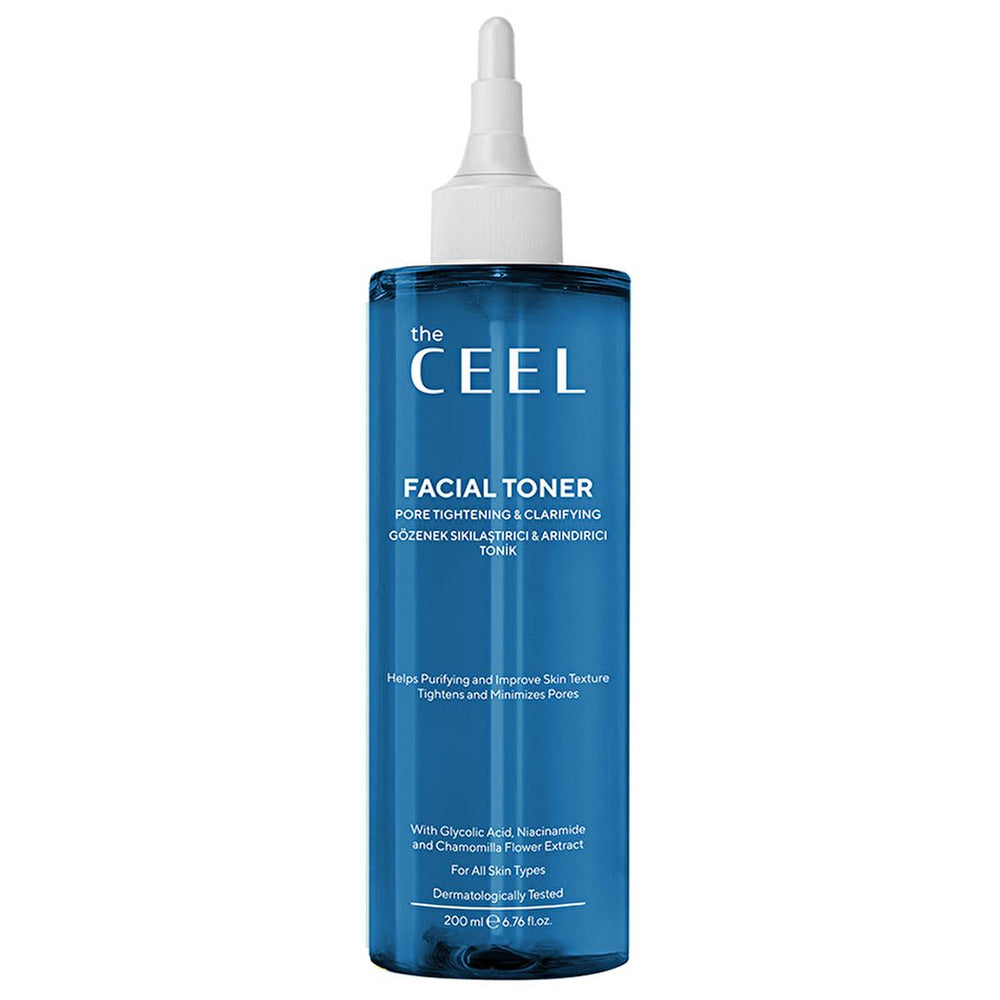 Ceel Pore Tightening Toner - Salicylic & Glycolic Acid, Niacinamide - Unclogs Pores, Reduces Oil, Improves Skin Tone (6.76 fl oz) Ceel Pore Tightening Toner | Salicylic Acid, Niacinamide pore tightening toner, salicylic acid toner, glycolic acid toner, niacinamide toner, skin cleansing toner, exfoliating facial toner, toner for oily skin, toner for acne prone skin, facial toner, BHA toner, oily skin, acne prone skin, minimize pore size, improve skin texture, improve skin tone, skincare, beauty, blackheads,