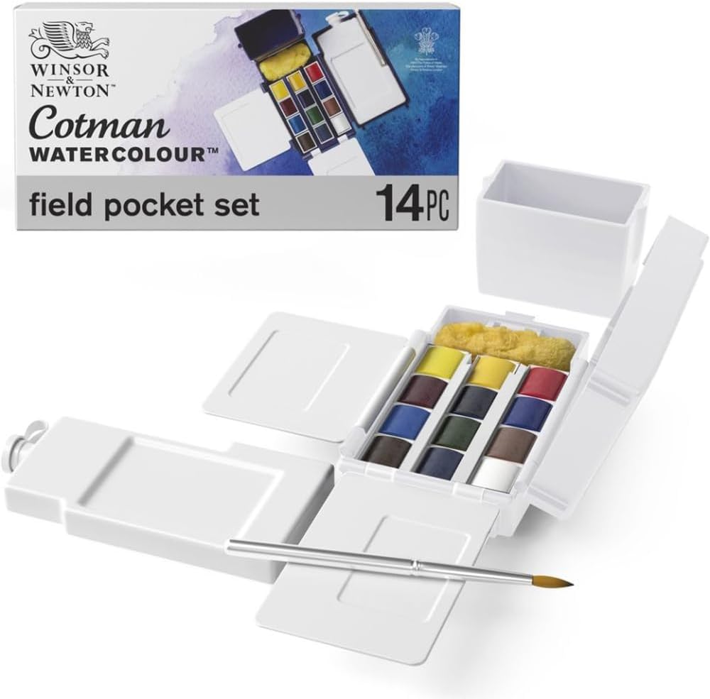 Winsor & Newton Cotman Water Color Field Box Set Of 12 Half Pans B000N9B3WM