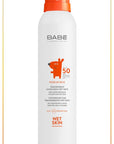 babe pediatric transparent sunscreen bottle, application of babe sunscreen on child's skin Babe Pediatric Transparent Sunscreen - SPF 50+ | 200 ml Babe Pediatric Sunscreen SPF 50+ | Kids Wet Skin babe, pediatric-sunscreen, spf-50, kids-sunscreen, wet-skin-sunscreen, sensitive-skin, aloe-vera, vitamin-e, sun-protection, ai-generated