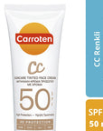 Carroten CC SPF50 High Protection Tinted Face Sunscreen: Color Correcting, Antioxidant, Water Resistant - All Skin Types Carroten SPF50 Tinted Sunscreen - High Protection & Color Correction SPF50 face sunscreen, high protection sun cream, tinted sunscreen for face, color correcting sunscreen, sunscreen for all skin types, water resistant face sunscreen, Carroten sunscreen, face sun protection, sunscreen for oily skin, sunscreen with antioxidants, facial sunscreen, sun protection, color correction, blemish c