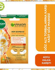 Garnier Eye Mask for Dark Circles & Puffiness - Hydrating Hyaluronic Acid & Orange Juice, 6g Garnier Eye Mask for Dark Circles - Hyaluronic Acid & Orange Juice Garnier, Eye Mask, Dark Circle Treatment, Puffiness Reduction, Hyaluronic Acid, Orange Juice, Under-eye Care, Skincare, Beauty, Cosmetics, Garnier Nem Bombası, Kağıt Göz Maskesi