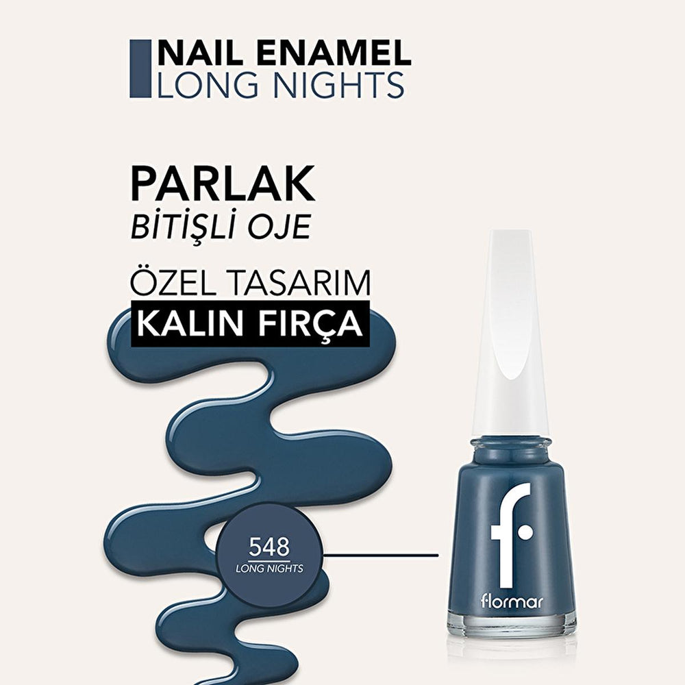Flormar Nail Enamel Yoğun Pigmentli Oje - Long Lasting & Nourishing Nail Polish - view 4