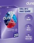 Durex Chill Condoms 20 Pack - Sensual Latex Condoms for Enhanced Intimacy & Contraception Durex Chill Condoms 20 Pack - Enhanced Intimacy & Safety Durex Chill condoms, contraception, STI protection, sensual condoms, Durex condoms 20 pack, latex condoms, safe sex, intimacy enhancers, sexual health, condom pack, adult protection, couple's health