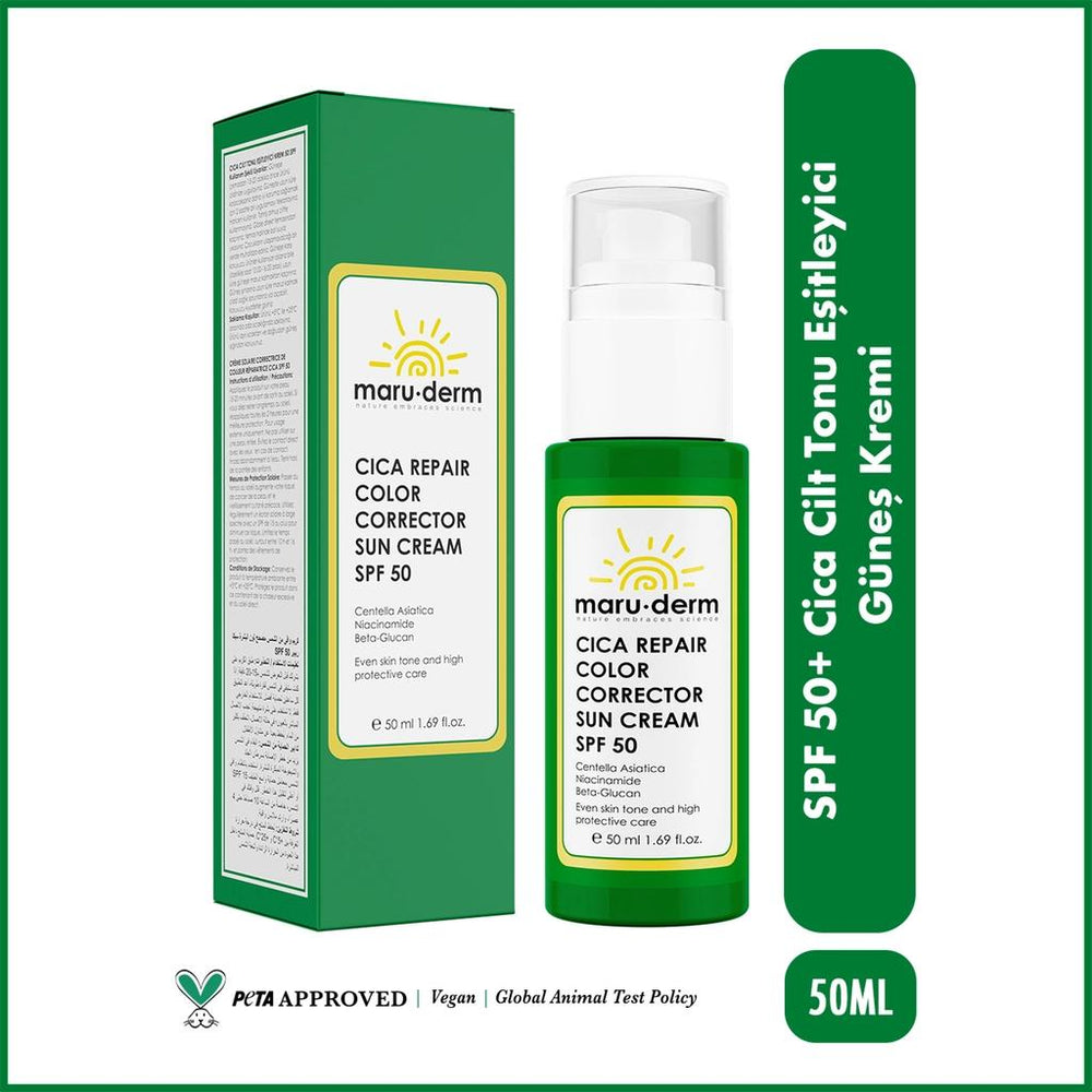 Maruderm Cica SPF 50+ Tinted Sunscreen & Tone Corrector 50ml