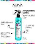 Agiva 8D Hyaluron Hair Moisturizing Spray: Heat Protectant, Shine & Easy Comb - Hydrating Hyaluronic Acid, Almond Oil Leave-In Conditioner Agiva Hyaluron Hair Spray: Moisturize, Protect, Shine hair moisturizing spray, heat protectant spray, hyaluronic acid hair spray, hair styling spray, easy comb hair spray, hair repair spray, hair shine spray, niacinamide hair, almond oil hair, leave in hair conditioner, hair spray, hair treatment, dry hair, damaged hair, hair hydration, hair care, styling product, hair h