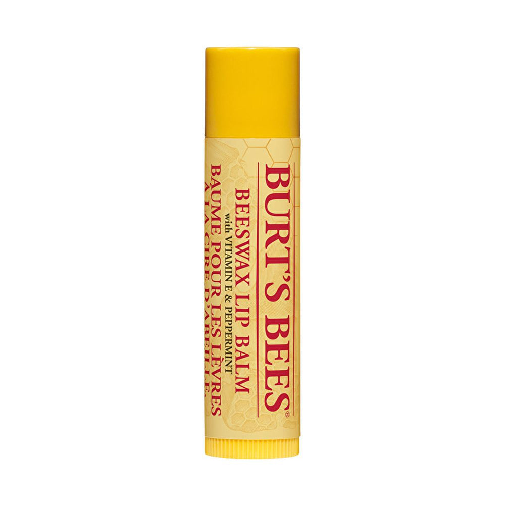 Burt's Bees Natural Beeswax Lip Balm with Vitamin E & Peppermint - Moisturizing, Chemical-Free Lip Care - Lip Balm