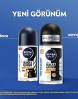Nivea Men Black & White Invisible Deodorant for Men - Long Lasting Anti-Perspirant Protection, 72 Hours, Anti-Stain, Dermatologically Tested - 50ml Nivea Men Black & White Invisible Deodorant - 72hr Protection Nivea Men Deodorant, Black & White Invisible Deodorant, Long-lasting anti-perspirant, Dermatologically tested deodorant, Anti-stain deodorant for men, Men's grooming, Personal care, Deodorant for men, Anti-perspirant deodorant, 72-hour protection, Clothing protection, Skin care, X5 Anti Formula, Ethan