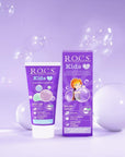 ROCS Kids Bubble Gum Toothpaste for Children Aged 4-7 - Strengthens Teeth & Encourages Regular Brushing ROCS Kids Toothpaste for Healthy Smiles children's toothpaste, kids toothpaste, bubble gum flavor toothpaste, natural ingredients toothpaste, oral care for children, fluoride toothpaste for kids, kids oral hygiene, children's oral care products, toothpaste for kids aged 4-7, healthy smile for kids