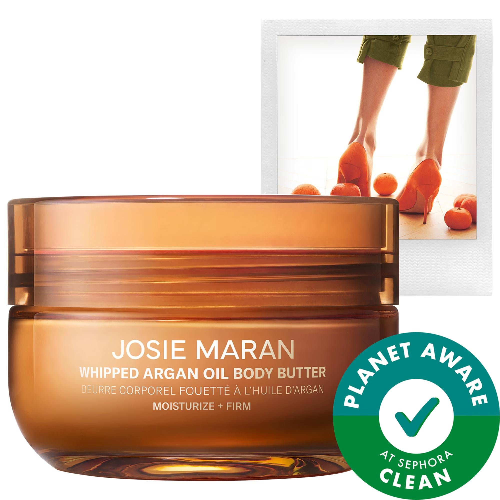 Josie Maran Whipped Argan Oil Firming Body Butter Jar - Natural Skincare, Refillable Cosmetics, Intense Hydration Josie Maran Firming Body Butter - Natural Skincare Body Butter, Argan Oil, Natural Skincare, Firming Body Moisturizer, Refillable Cosmetics, Sustainable Beauty Products, Whipped Body Butter, Hydrating Skincare, Eco-Friendly Beauty, Citrus Fragrance, Firming Skincare, Moisturizing Body Care, Plant-Based Fragrances, Skincare for Dry Skin, Body Moisturizers, Refillable Packaging, Sustainable Skinca