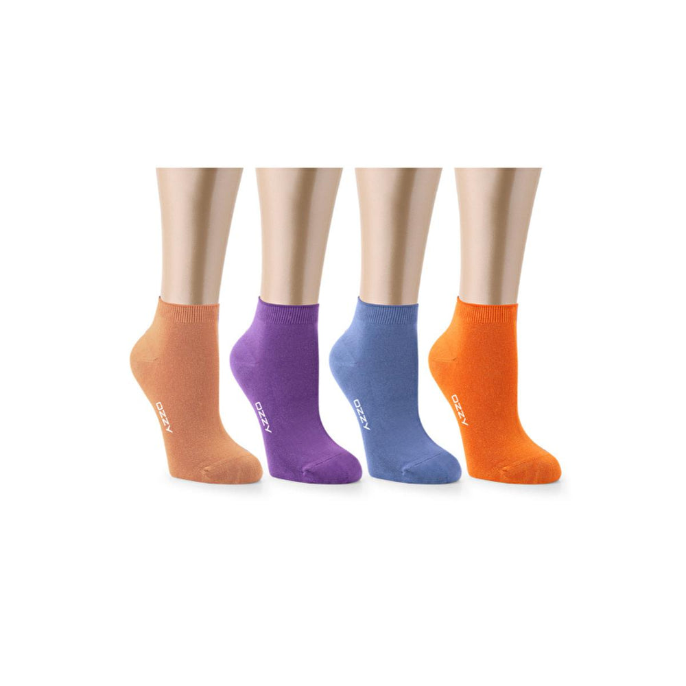 Ozzy Socks Women's 4-Pack Bamboo Seamless Toeless Socks - Comfortable, Eco-Friendly, Colorful Footwear for Women