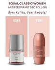 Equal Classic Women's Roll-On Deodorant - 50ml - Underarm Odor Protection, Classic Scent, Travel-Friendly Equal Classic Roll-On - 50ml Deodorant, Women's Odor Protection roll on deodorant, women's deodorant, classic scent deodorant, 50 ml deodorant, underarm odor protection, deodorant, women's personal care, everyday freshness, affordable deodorant, travel deodorant, roll-on, classic fragrance, personal hygiene, odor control, sweat protection, women's fragrance, gifts for her, beauty, underarm care, fresh s