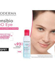 Bioderma Sensibio H2O - Gentle Micellar Eye Makeup Remover for Sensitive Eyes - Hypoallergenic & Fragrance-Free - Cleanses & Soothes (4.23 fl oz) Bioderma Eye Makeup Remover - Gentle, Hypoallergenic Cleanser eye makeup remover, sensitive eye makeup remover, micellar eye cleanser, hypoallergenic eye makeup remover, fragrance-free eye makeup remover, gentle eye makeup remover, bioderma eye makeup remover, eye cleanser for sensitive skin, alcohol free eye makeup remover, makeup remover, eye cleanser, sensitive