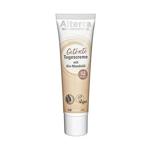 Alterra Tinted Day Cream No:02 Medium - Vegan Skincare for Even Tone & Moisturizing Alterra Tinted Day Cream - Vegan & Moisturizing tinted day cream, vegan skincare, moisturizing day cream, shea butter skincare, almond oil skincare, even tone cream, non-comedogenic skincare, cruelty-free, skincare products, cosmetics, beauty products, Alterra