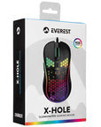Everest SM-G66 X-HOLE 8000dpi LED Gaming Mouse - High Precision, 7 Programmable Buttons, RGB Lighting Everest 8000dpi Gaming Mouse - High Precision & RGB Lighting Gaming Mouse, 8000 DPI Mouse, RGB Gaming Mouse, Programmable Gaming Mouse, USB Gaming Mouse, Everest SM-G66 X-HOLE, High Precision Mouse, Customizable RGB Lighting, Gaming Peripherals, PC Gaming Accessories