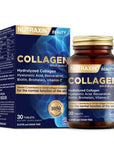 Nutraxin Collagen Beauty Dietary Supplement - Hydrolyzed Collagen, Resveratrol, Hyaluronic Acid - 30 Tablets Collagen Beauty Supplement - Nutraxin Hydrolyzed Collagen Collagen Supplement, Beauty Dietary Supplement, Hydrolyzed Collagen, Resveratrol Supplement, Hyaluronic Acid Beauty Product, Vegetarian Dietary Supplement, Skin Health, Anti-aging, Dietary Supplements, Wellness, Natural Ingredients, Gluten-free, Sugar-free, Lactose-free, Preservative-free