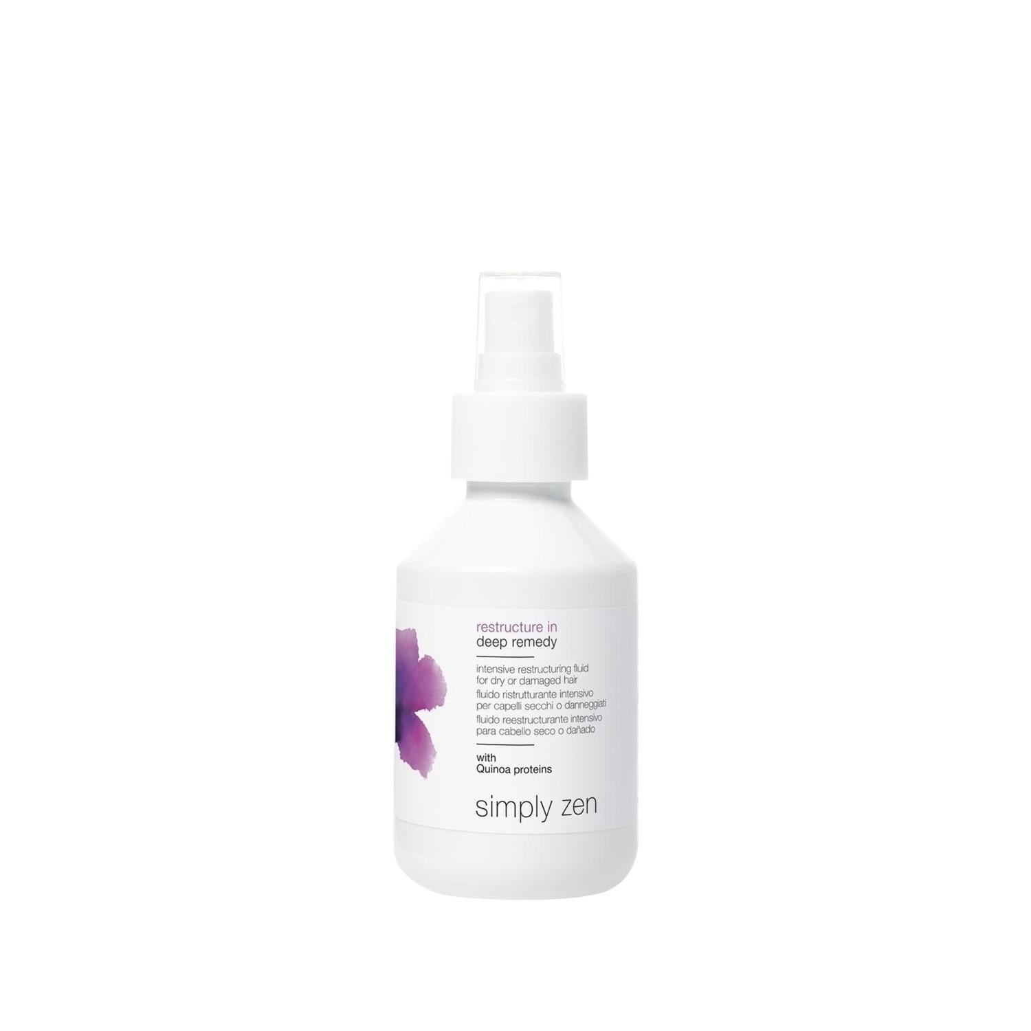 Simply Zen Hair Restructuring Spray for Dry & Damaged Hair - Intensive Care, 5.07 fl oz Simply Zen Hair Restructuring Spray - Intensive Care for Dry Hair hair care, intensive hair care, dry hair treatment, damaged hair repair, hair restructuring spray, hair spray, Simply Zen, hair repair, hair nourishment, dry hair solution, damaged hair solution, hair health, hair restoration