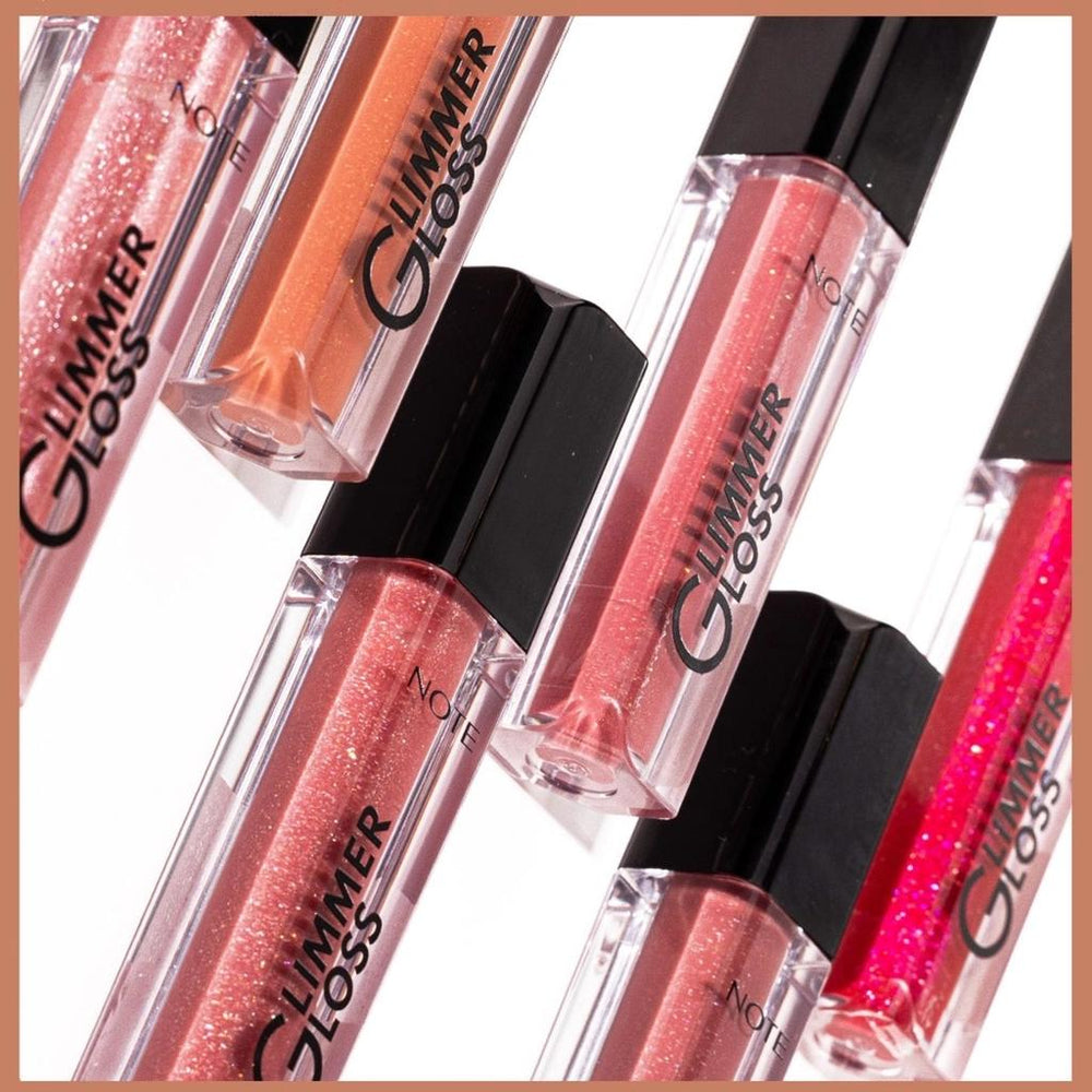 Note Glimmer Gloss Hydrating Lip Gloss in Poppy Coral 4.5ml