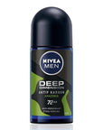 Nivea Men Deep Dimension Amazonia Roll-on Deodorant - Long Lasting Anti-Perspirant Protection for Men, 72 Hours Freshness, Masculine Scent Nivea Men Deep Dimension Amazonia Deodorant - 72 Hours Freshness Nivea Men Deodorant, Roll-on Deodorant, Long-lasting Anti-perspirant, Men's Grooming, Amazonia Scent Deodorant, Men's Personal Care, Anti-perspirant Deodorant, Masculine Fragrance, Black Carbon Deodorant, Dermatologically Tested Deodorant, 72 Hour Protection, Freshness for Men, Confidence Boost, Daily Groom