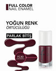 Flormar Full Color High-Pigment Nail Polish FC40 Royal Maroon