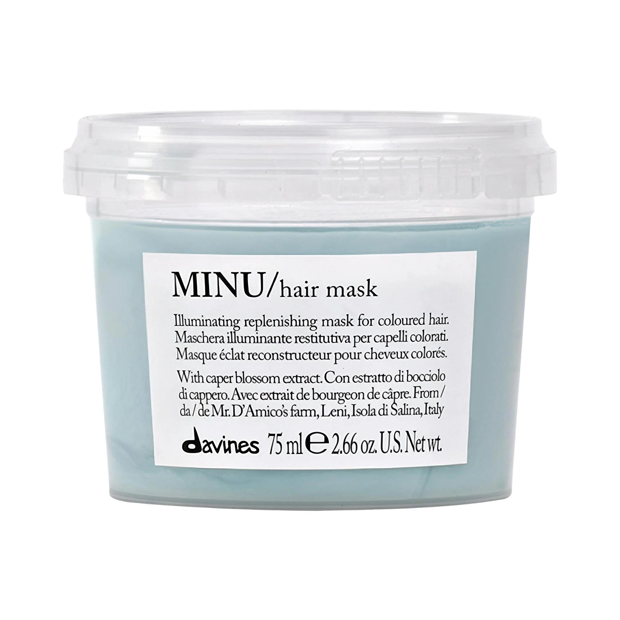 Mini MINU Hair Mask for Colored Hair - Restorative Vibrancy Mask for Color-Treated Hair Mini MINU Hair Mask for Colored Hair - Vibrant Color Care Hair mask for colored hair, Restorative hair mask, Color-treated hair care, Sulfate-free hair products, Paraben-free hair care, Hair care for color-treated hair, Color-protecting hair mask, Nourishing hair mask, Hair mask for vibrant color, Mini MINU hair products