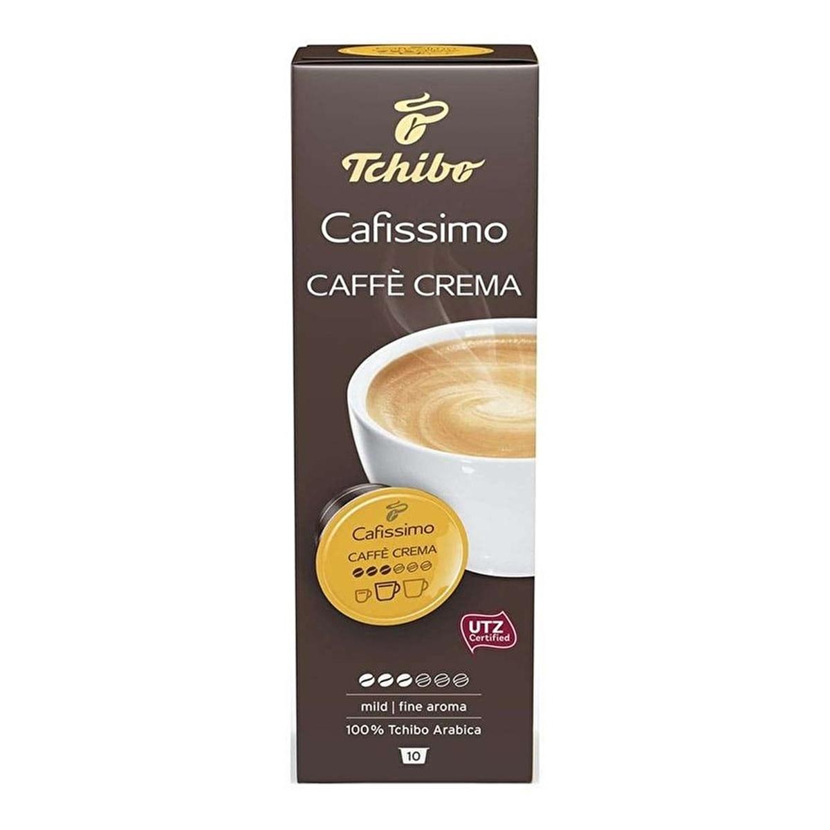 Tchibo Cafissimo Caffe Crema Fine Aroma Coffee Capsules - 10 Count, Sustainable & Compatible with Cafissimo Machines Tchibo Cafissimo Caffe Crema Coffee Capsules - Sustainable & Delicious Cafissimo coffee capsules, Tchibo coffee, sustainable coffee, Caffe Crema, coffee pods for Cafissimo machines, eco-friendly coffee, coffee lovers, convenient coffee, high-quality coffee, Cafissimo machine compatible, Arabica coffee beans