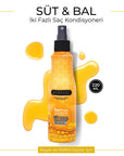 Morfose Milk & Honey Double Phase Leave-In Conditioner & Heat Protectant Spray for Nourished Hair - 7.45 fl oz Morfose Milk & Honey Leave-In Conditioner & Heat Protectant hair care product, leave-in conditioner, heat protectant, milk and honey hair treatment, double-phase hair serum, hair nourishment, hair repair, heat damage prevention, natural hair care, hair health, Morfose, hair serum, hair treatment, daily hair care