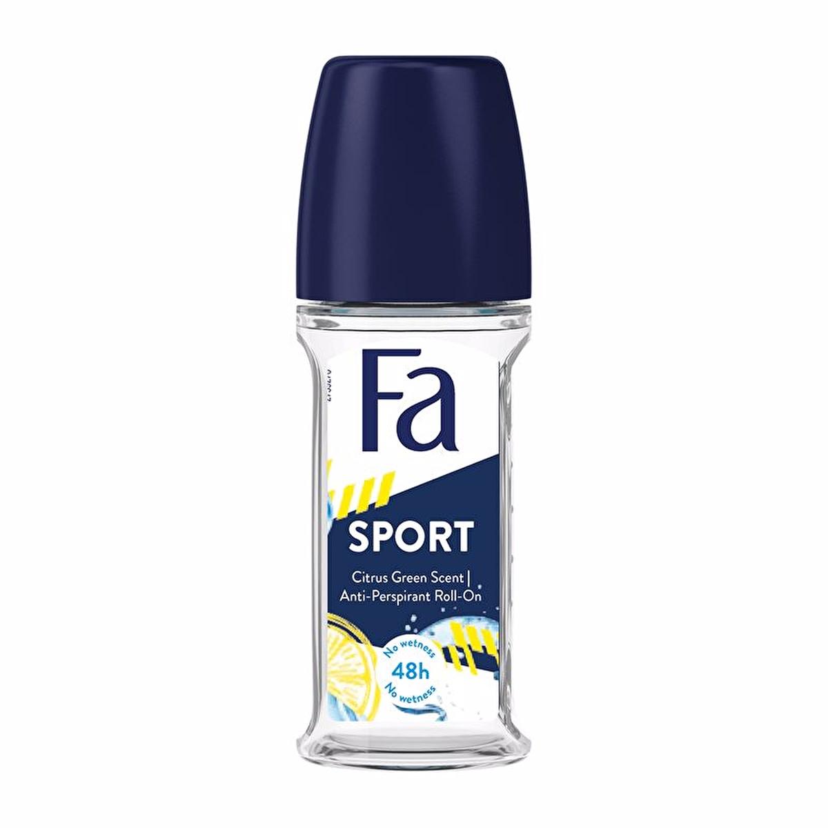 Fa Sport Men's Deodorant Roll-On - Natural Freshness, Anti-White Stain, 1.69 fl oz Fa Sport Men's Deodorant Roll-On - Natural Freshness & Protection men's deodorant, roll-on deodorant, natural fragrance deodorant, anti-white stain deodorant, male grooming products, personal hygiene, long-lasting freshness, men's grooming, natural scents, citrus fragrance, roll-on application, 1.69 fl oz, Fa Sport
