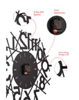 Muyika 41x41cm Modern Metal Silent Wall Clock - Large Decorative Timepiece for Home - view 5