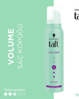 Taft Volume Hair Styling Mousse - Collagen Enriched, 48hr Strong Hold, 5.07 fl oz Taft Volume Hair Mousse - 48hr Hold, Collagen Enriched hair styling product, collagen hair volume, long-lasting hair hold, hair care product, styling mousse, Taft, volume hair product, 48hr hold, hair mousse, collagen enriched, 5.07 fl oz