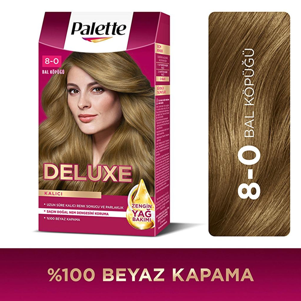 Palette Deluxe Hair Dye 8-0 Honey Foam 50ml