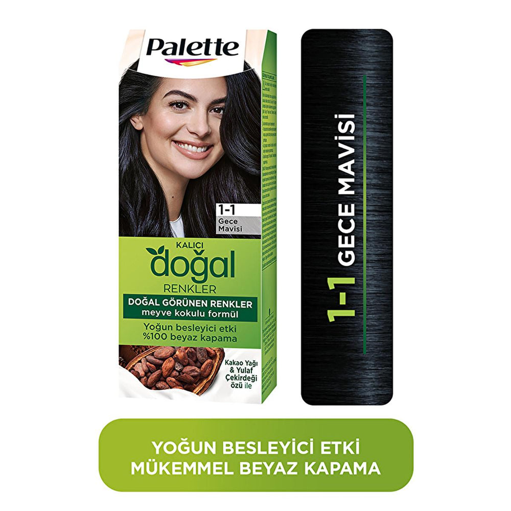 Palette Natural Hair Dye - Gece Mavisi (Night Blue) Permanent Hair Color with Natural Ingredients Palette Gece Mavisi Hair Dye - Natural & Long-Lasting Hair Dye, Natural Hair Color, Permanent Hair Dye, Palette Hair Color, Gece Mavisi Hair Color, Night Blue Hair Dye, Long-lasting Hair Color, Natural Ingredients Hair Dye, Hair Coloring, Beauty Products, Hair Care, Cosmetics