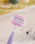 Gillette Venus Comfortglide Olay Razor Refill Blades - 3-Blade Design for Smooth Shaving, Scented Gel Bars, - Fragrance