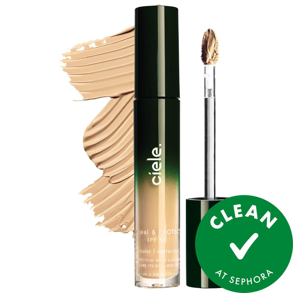 Conceal & PROTECT SPF 50+ Spot Concealer for Dark Spots - Mineral, Gluten-Free, Cruelty-Free SPF 50+ Spot Concealer | Conceal & PROTECT spot concealer, dark spots concealer, SPF 50+ concealer, mineral concealer, gluten-free cosmetics, cruelty-free cosmetics, liquid concealer, hydrating concealer, buildable coverage, tranexamic acid, natural finish, everyday makeup, special occasion makeup, sensitive skin friendly, eco-friendly packaging, skincare makeup hybrid