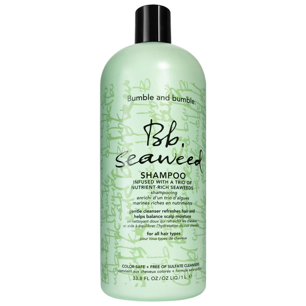 Bumble and bumble Seaweed Nourishing Shampoo: Hydrates Dry Scalp, Paraben & Sulfate-Free, Color Safe, Natural Sea Kelp Formula Bumble and bumble Seaweed Shampoo: Hydrates Dry Scalp seaweed shampoo, nourishing shampoo, dry scalp shampoo, hydrating shampoo, paraben-free shampoo, sulfate-free shampoo, cruelty-free shampoo, color safe shampoo, sea kelp shampoo, natural shampoo, shampoo, hair care, dry scalp, flaky scalp, itchy scalp, hydration, nourishment, royal sugar kelp, pacific sea kelp, green microalgae,