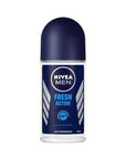 Nivea Men Fresh Active Deodorant Roll-On for Men - Long Lasting Freshness & Hygiene 50ml Nivea Men Fresh Active Deodorant Roll-On - Long Lasting Freshness Nivea Men Fresh Active, Deodorant Roll-On for Men, Long-lasting Deodorant, Men's Grooming, Freshness and Hygiene, Roll-On Deodorant, Men's Deodorant, Grooming Essentials, Personal Care, Nivea Men, Fresh Active, 50ml Deodorant