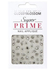 Glossy Blossom Floral Garden Midnight Nail Sticker, 1 Sheet