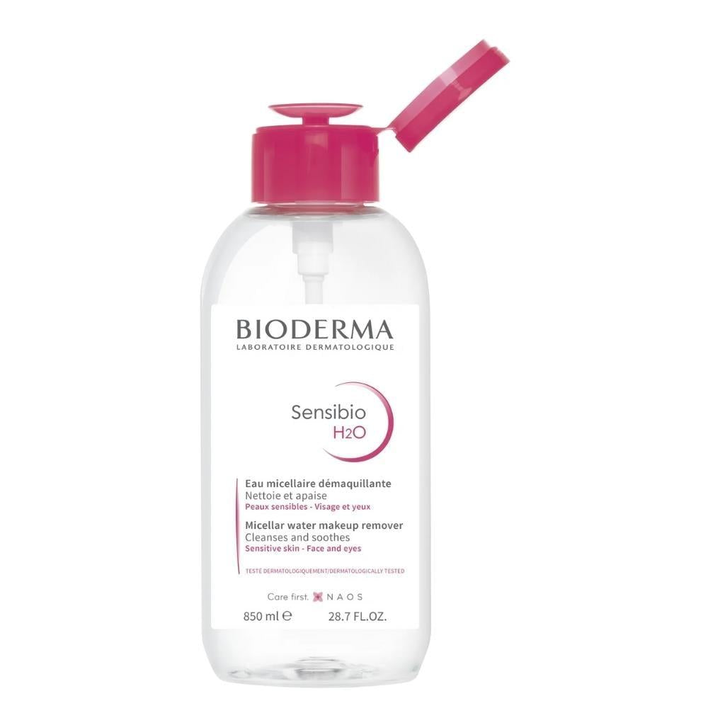 Bioderma Sensibio H2O Micellar Water for Sensitive Skin - 28.74 fl oz Gentle Makeup Remover & Cleanser Bioderma Sensibio H2O Micellar Water - Gentle Makeup Remover micellar water, sensitive skin cleansing, dermatologically tested, hypoallergenic skincare, makeup remover, no-rinse cleansing, Bioderma Sensibio H2O, gentle cleanser, skincare for sensitive skin, non-irritating skincare, daily skincare, travel skincare, convenient skincare, effective makeup removal