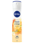 Nivea Fresh Orange Deodorant Spray for Women - 48 Hour Anti-Perspirant Protection Nivea Fresh Orange Deodorant Spray - 48 Hour Protection Nivea Fresh Orange Deodorant Spray, Women's Deodorant, 48-hour Anti-perspirant Protection, Dermatologically Tested Deodorant, Orange Fragrance Deodorant for Women, Long Lasting Deodorant, Fresh Deodorant, Women's Personal Care, Anti-Perspirant Deodorant, Deodorant Spray, Personal Care for Women