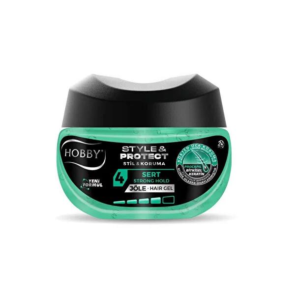 Hobby Sert Jöle Style & Protect - Strong Hold Hair Gel, 24 Hour Hold, Alcohol-Free, 8.45 fl oz Hobby Sert Jöle - Strong Hold Hair Gel, 24hr Hold hair styling gel, strong hold hair product, alcohol-free hair gel, mineral complex hair styling, long-lasting hair hold, hair care, styling products, non-alcoholic hair gel, residue-free hair styling, 24 hour hold hair gel, Hobby Sert Jöle