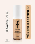 Flormar Perfect Coverage Foundation 121 Golden Neutral - Long-Lasting, SPF 15 Foundation for All Skin Types Flormar Perfect Coverage Foundation - Long-Lasting & SPF 15 long-lasting foundation, SPF 15 foundation, Flormar Perfect Coverage Foundation, foundation for all skin types, makeup with skincare benefits, cosmetic, beauty product, skincare makeup, daily wear makeup, special occasion makeup, almond oil benefits, olive oil extracts, flawless coverage, nourishing foundation