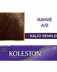 Wella Koleston Single Tüp Hair Dye 4/0 Kahve - Permanent Hair Color for Grey Coverage - view 2